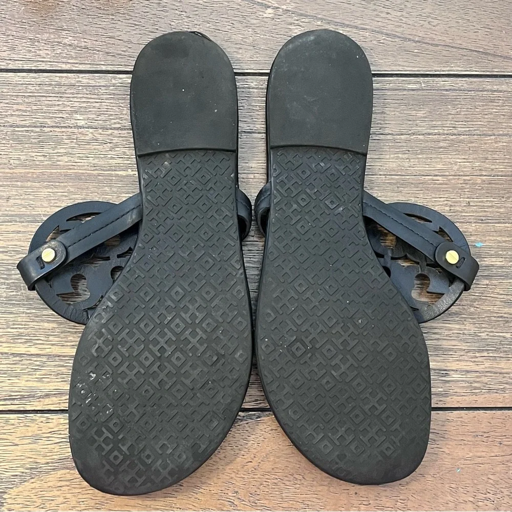 Tory Burch Miller Black Leather Sandals Womens size 9 - Picture 6 of 8